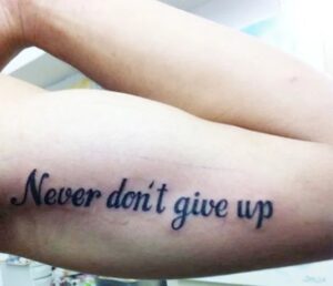 traduccion tatuaje never dont give up